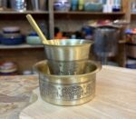 Brass Coffee Filter, Dabara Set and Coffee Spoon