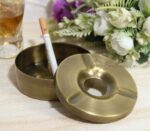 Pure Brass Round Ashtray Antique Finish