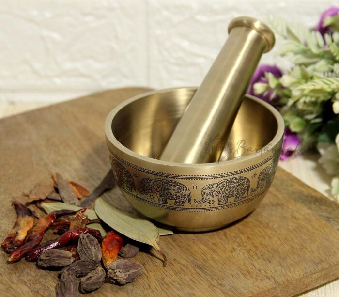 Brass Mortar & Pestle/Okhli