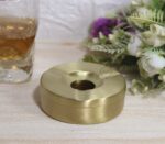 Pure Brass Round Ashtray Matt Finish