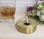 Pure Brass Round Ashtray Matt Finish