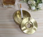 Pure Brass Round Ashtray Matt Finish