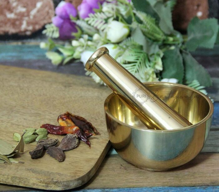 Brass Mortar & Pestle/Okhli