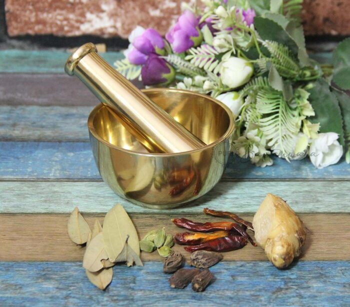 Brass Mortar & Pestle/Okhli