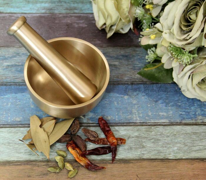 Brass Mortar & Pestle/Okhli