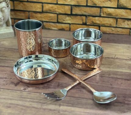 Copper Thali Set