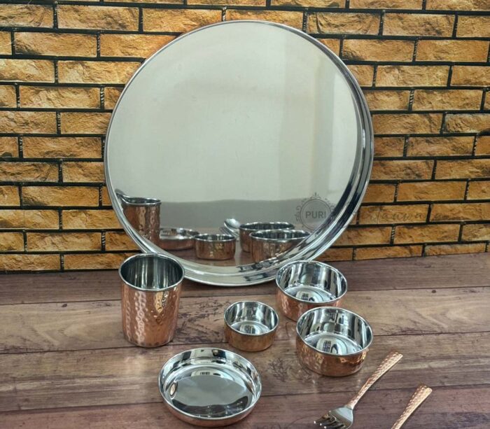 Copper Thali Set