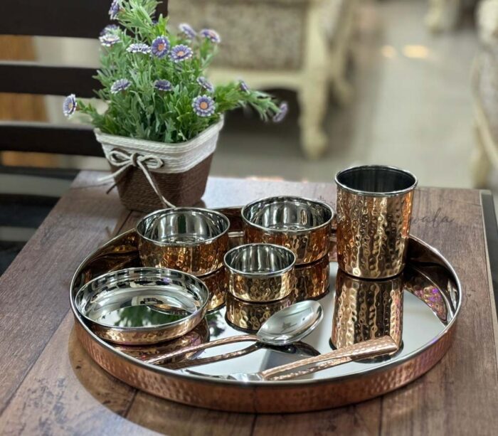 Copper Thali Set