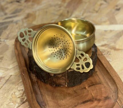 Brass Traditional Indian Tea Strainer- Matt Finish