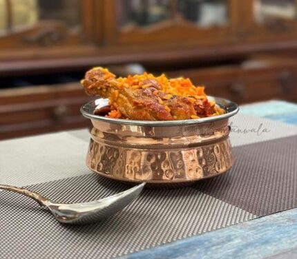 Copper/Stainless Steel Double Wall Biryani/Gravy Handi/Lagan