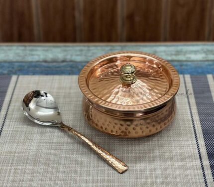 Copper/Stainless Steel Double Wall Biryani/Gravy Handi/Lagan