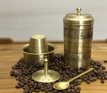 Brass Coffee Filter, Dabara Set and Coffee Spoon