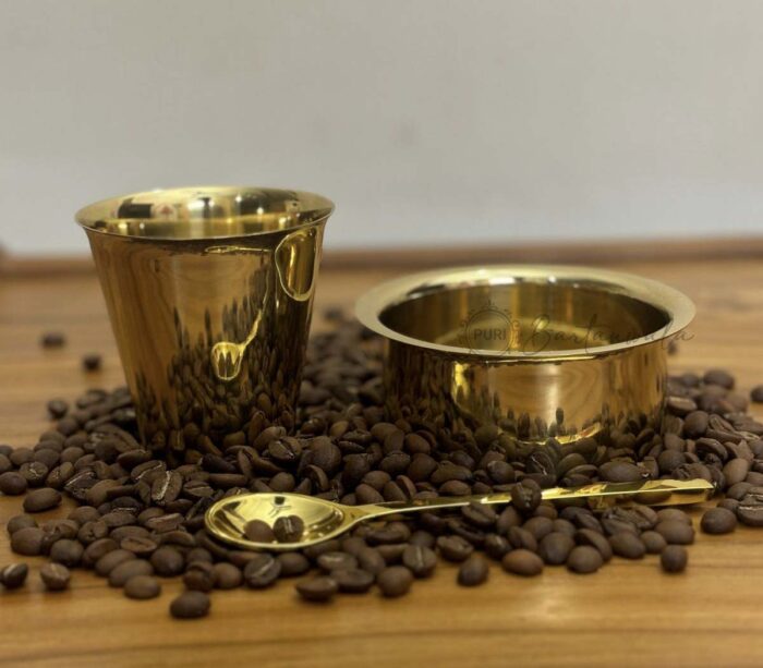 Brass Dabara Set and Coffee Spoon