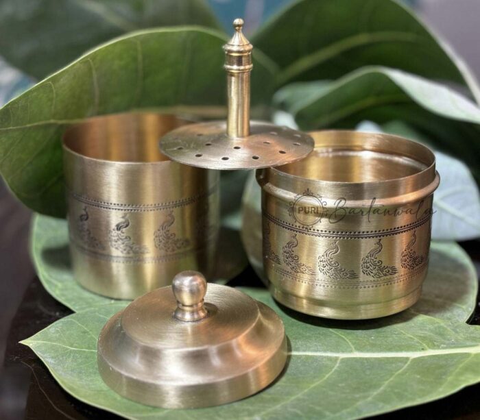 Indian Peacock - Brass South Indian Coffee Filter