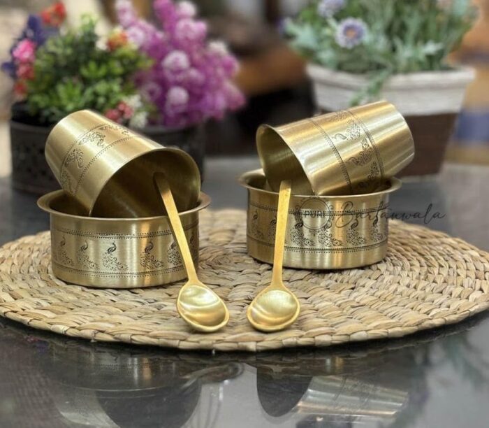 Brass Dabara Set and Coffee Spoon