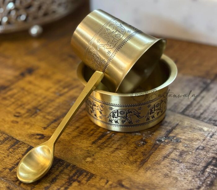 Brass Dabara Set and Coffee Spoon