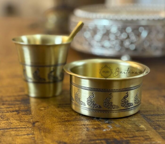 Brass Dabara Set and Coffee Spoon