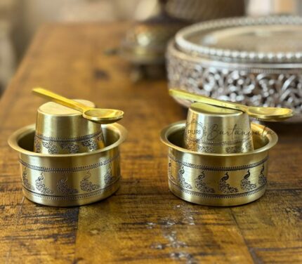 Brass Dabara Set and Coffee Spoon