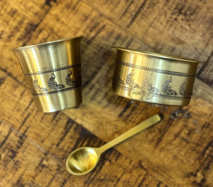 Brass Dabara Set and Coffee Spoon