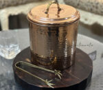 Ariel Ice Bucket - Stainless Steel, Hammered Copper, Brass Tong